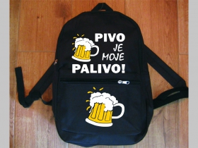 Pivo je moje palivo jednoduchý ľahký ruksak, rozmery pri plnom obsahu cca: 40x27x10cm materiál 100%polyester